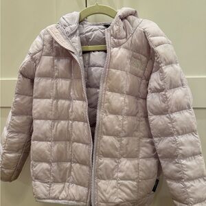 The North Face Pink Puffer Jacket with Quilted Design